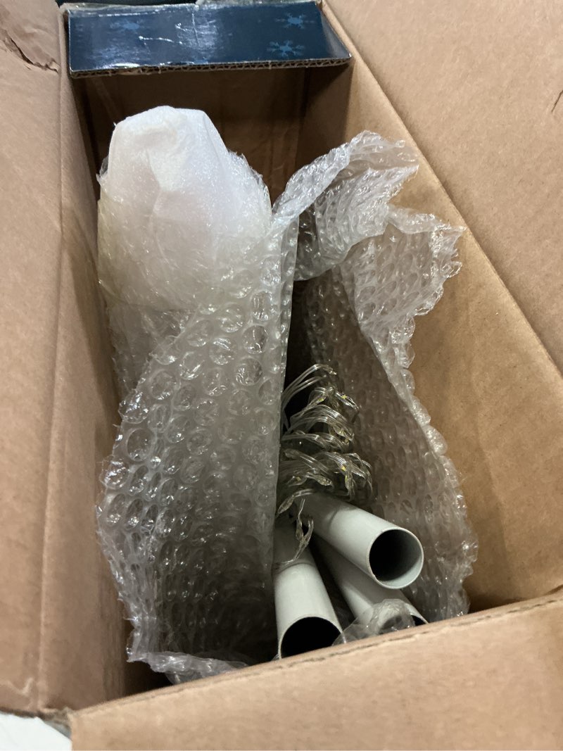 Condition photo showing As Is for JOIEDOMI LED Christmas Cone Tree Lights, 6FT Outdoor Lighted Tree with 8 Lighting Modes & Star Topper, Christmas Decorations for Yard Porch Patio Garden Holiday Decor, Multicolor Warm White