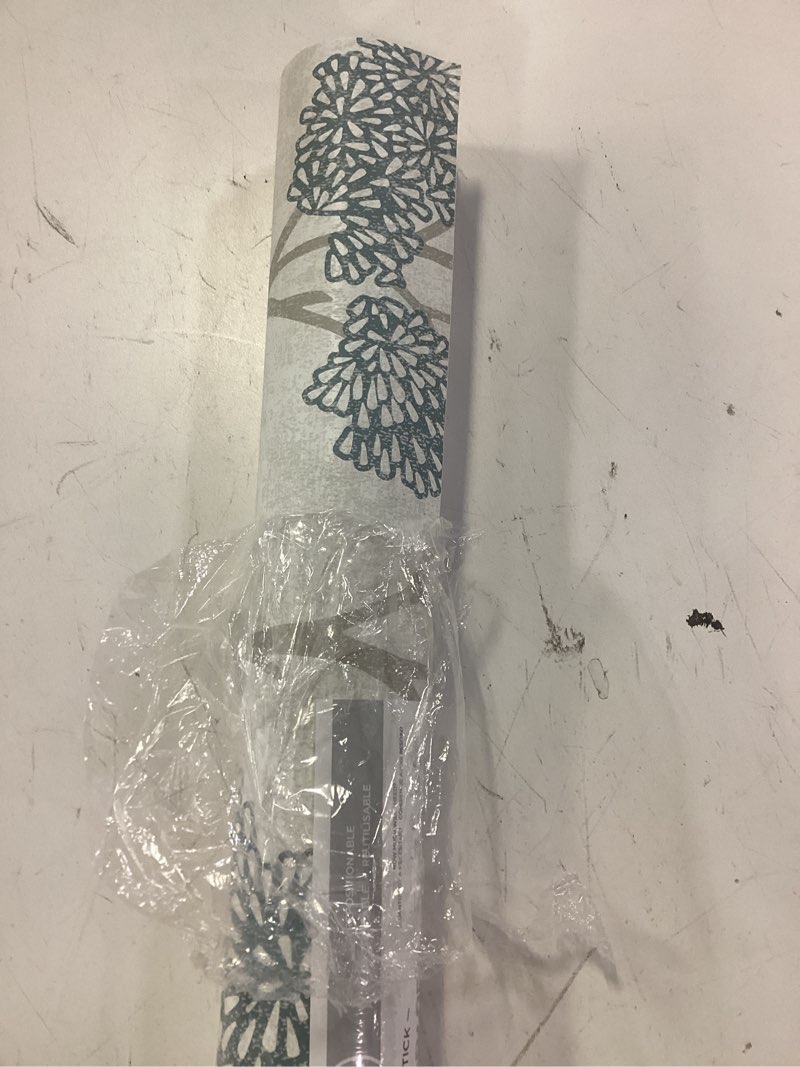 Condition photo showing Good Condition for nuwallpaper millie blue peel and stick wallpaper, removable wallpaper, 20.5 in x 18 ft