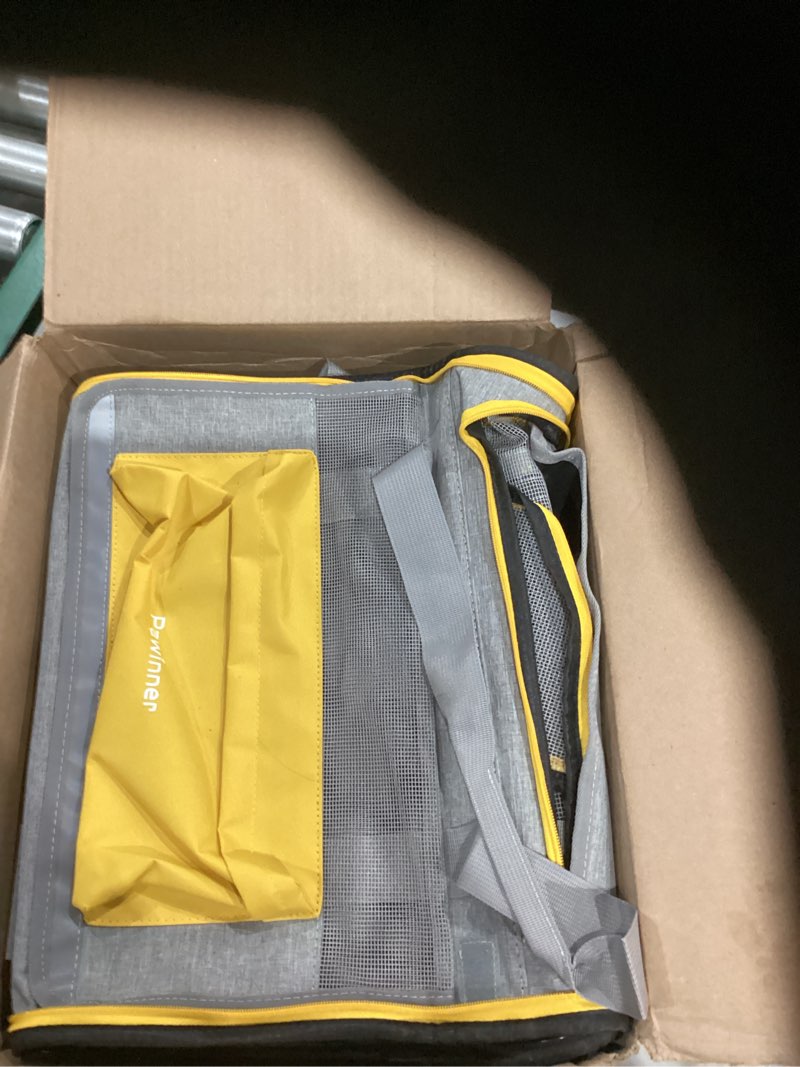 Condition photo showing Good Condition for pawinner pet carrier with wheels, 17.7" x 13" x 13" airline approved cat carrier, newly designed rolling travel bag with telescopic handle, for small dogs and all-breed cats