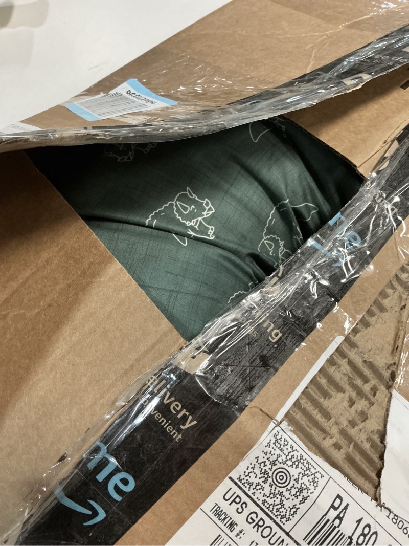 Condition photo showing Good Condition for boppy nursing pillow - firm, ergonomic u-shaped bottle and breastfeeding pillow with high lift for comfort and support, spacious surface - forest green dinos