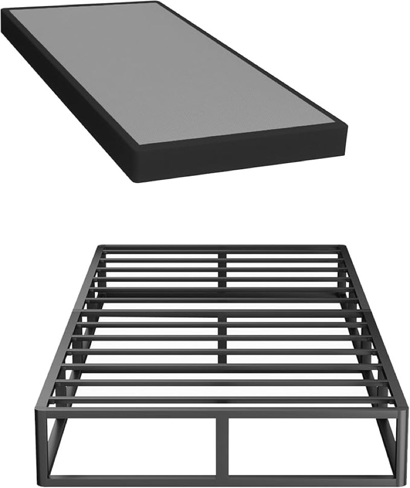 incomplete,10 Inch Metal Box Spring With Frabric Cover, Easy Assembly Size: Twin XL