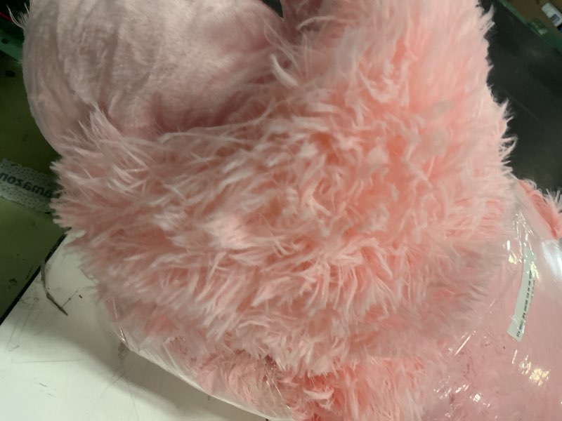 Condition photo showing As Is for benron light pink throw blankets, soft shaggy fuzzy sherpa cute baby pink throw cozy fluffy faux fur blankets for bed couch sofa washable, 50"x60" throw - 50x60" baby pink