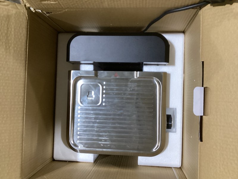 Condition photo showing As Is for CASABREWS Neutron Pro Espresso Machine with Dual Boiler, 20 Bar Espresso Maker with Milk Frother and LCD Display, Cappuccino Latte Maker with Temperature Control, 91oz Water Tank, Stainless Steel