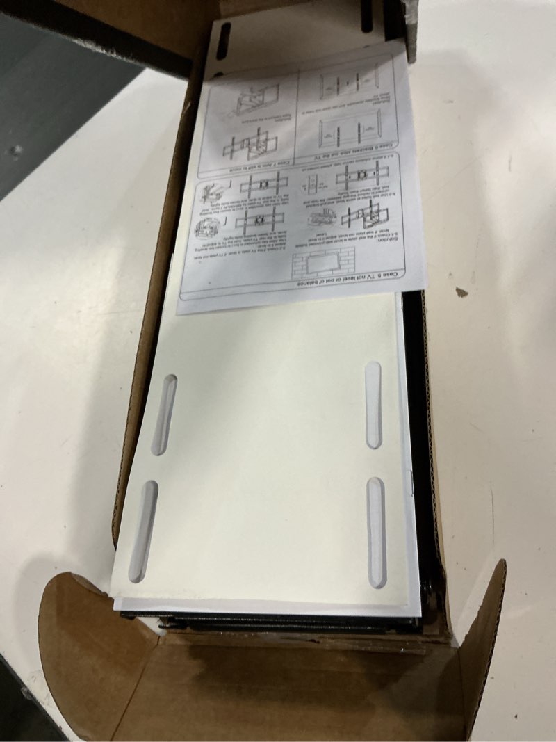 Condition photo showing Good Condition for usx mount full motion tv wall mount for most 32-70 inch tvs up to 99 lbs, wall mount bracket with dual articulating arms, swivel, tilt, max vesa 400x400mm, tv mount fits 12”/16” wood studs 32-70 inch, 99 lb