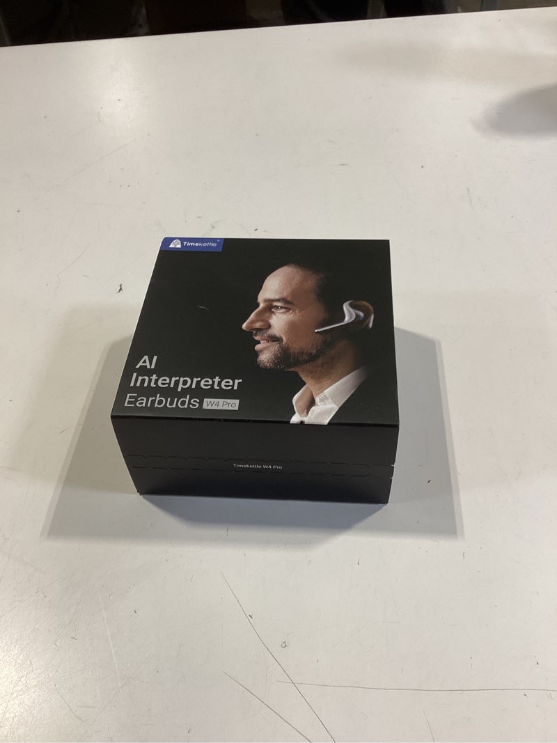 Condition photo showing New/Like New for timekettle w4 pro ai interpreter earbuds, real-time bidirectional voice translation,40+ languages, video and call translation,for global business, compatible with ios/android gray