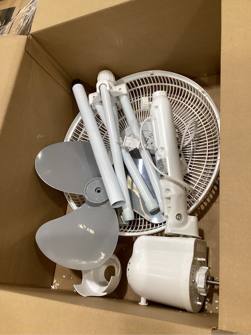 Condition photo showing As Is for Stand Fan, 16” White
