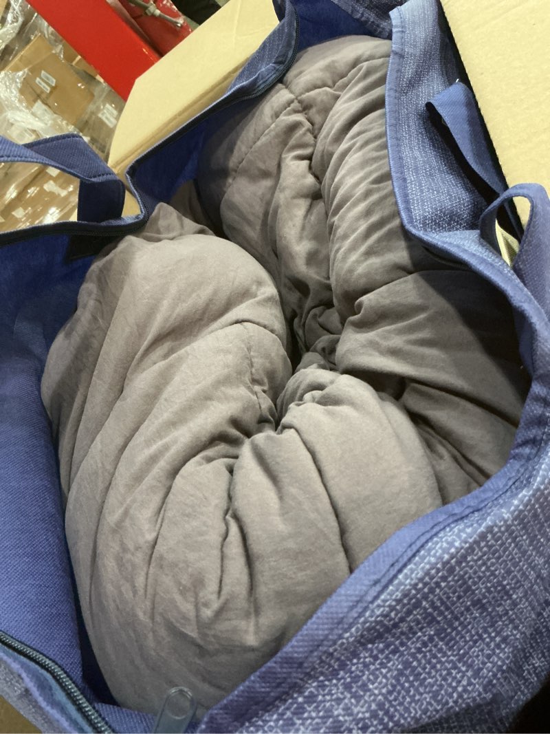 Condition photo showing Good Condition for UGG Leonora Comforter Set with 2 Pillow Shams Lightweight Down Alternative Blanket Reversible Cozy Warm All Season Washable and Hypoallergenic Bedding Set, King, Purple Shadow Purple King