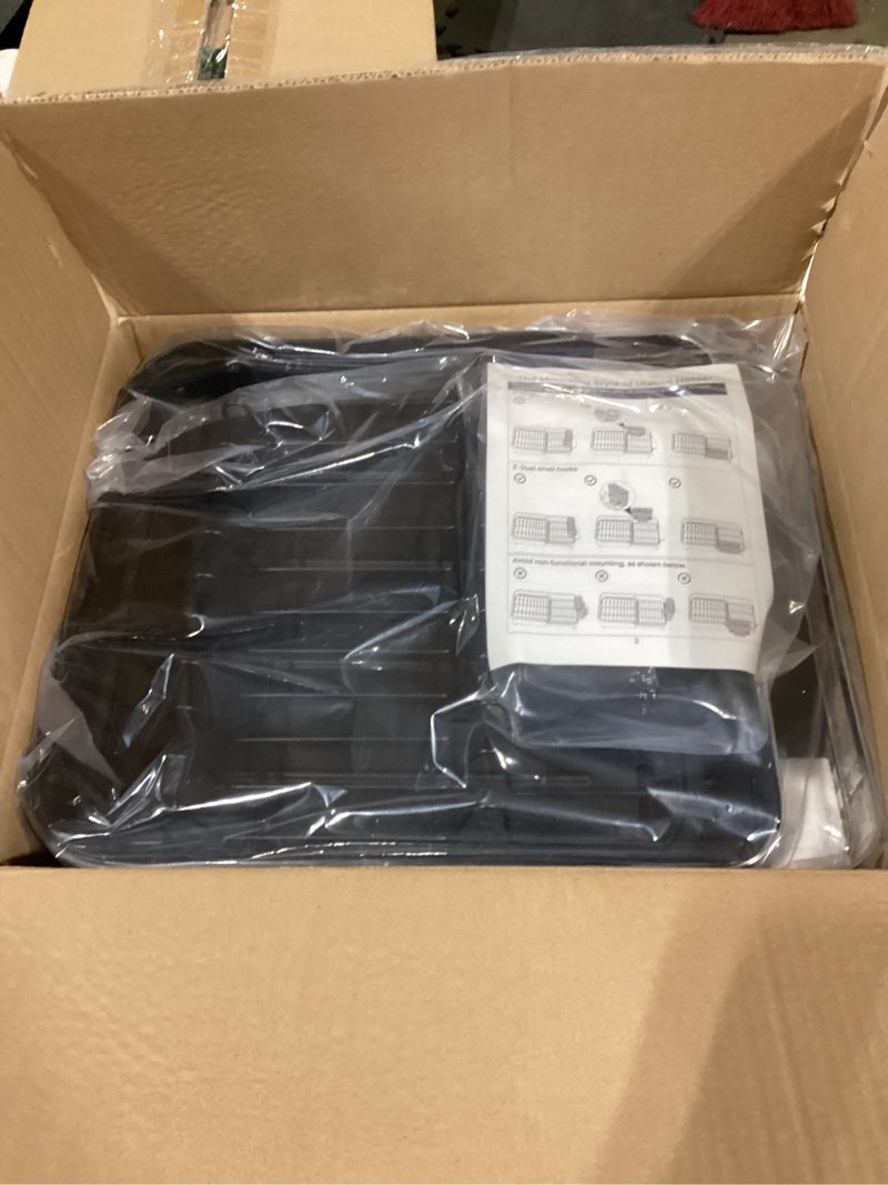 Condition photo showing As Is for SNTD Dish Drying Rack, Expandable Dish Rack for Kitchen Counter, Stainless Steel Dish Drainer with Drainboard Set and Utensil Holder (Black)