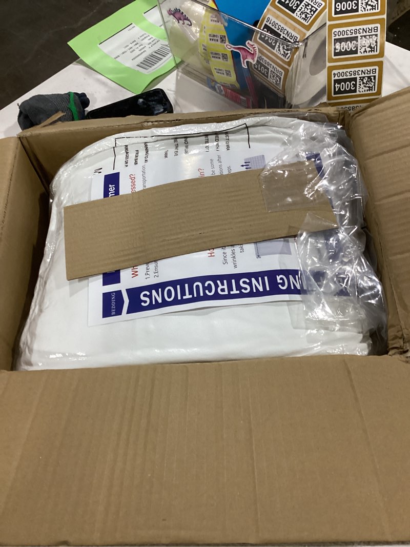 Condition photo showing New/Like New for Mattress Topper Queen for Back Pain, Extra Thick Mattress Pad Cover, Plush Pillow Top, Deep Elastic Pocket, White Queen White