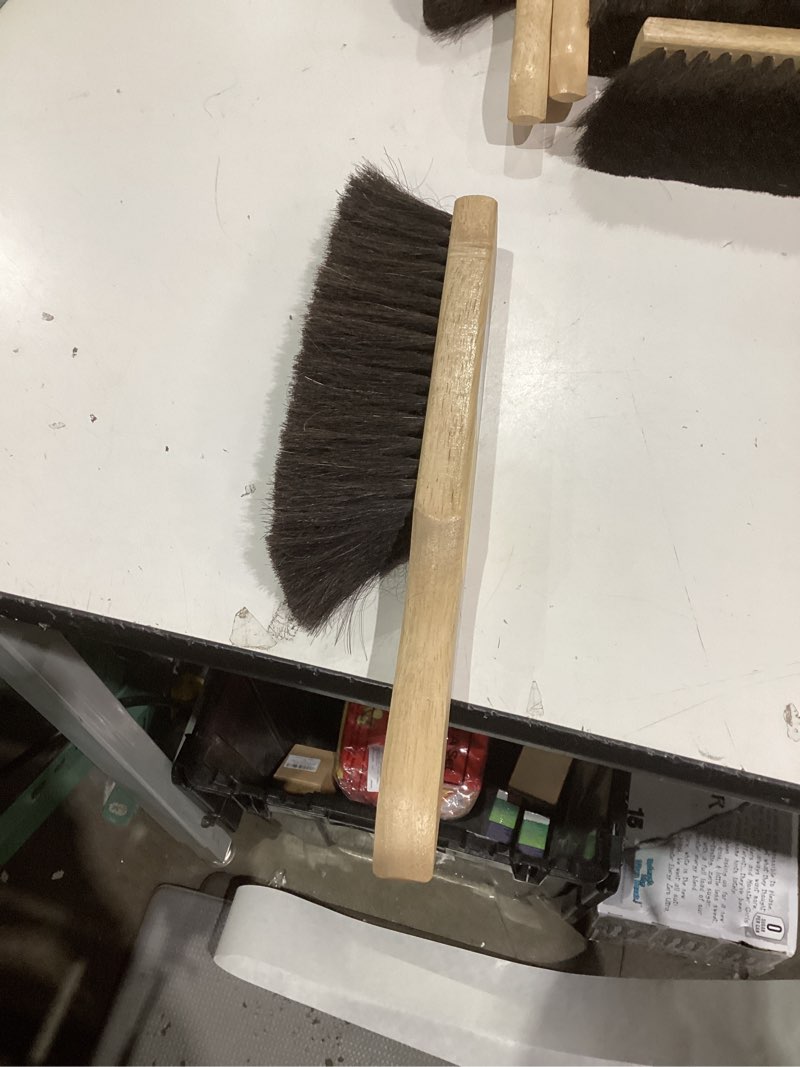 Condition photo showing Good Condition for Horse Hair Brush Hand Broom Dusting Brush for Home Cleaning, Wood Handle Soft Brush Duster for Counter Furniture, Bed, Bench Fireplace,Car, Shop Brush Cleaning 