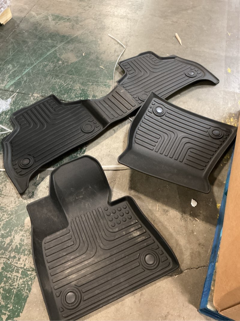 Condition photo showing As Is for husky liners weatherbeater floor mats | fits 2024-2026 hyundai santa fe | front & 2nd row, 3-pc black - 95961