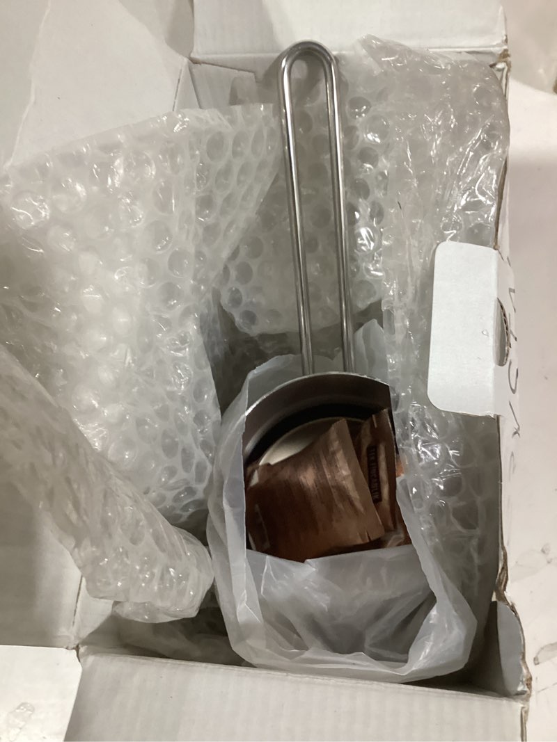 Condition photo showing Good Condition for Crystalia Turkish Coffee Pot 18/10 Stainless Steel, Stove Top Tea Maker, Milk Warmer, Greek Arabic Coffee Cezve Briki, 23 2/3 oz (700 ml) (Silver, Large) Large 23 2/3 oz Silver