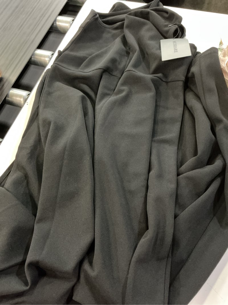 Condition photo showing New/Like New for mushare women's v neck sleeveless split formal dress cocktail party prom long dresses medium black