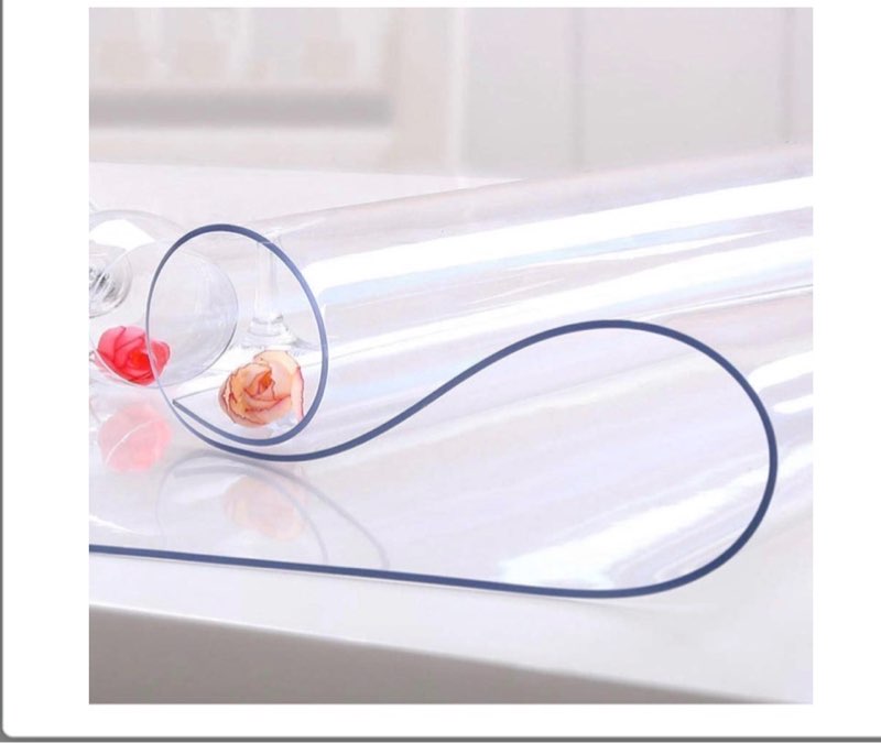 necaux custom 12 x 24 inch clear desk cover protector, 1.5mm thick plastic desk pad mat, table cover tablecloth protector for office computer writing desk, side table, end table, night stand, dresser