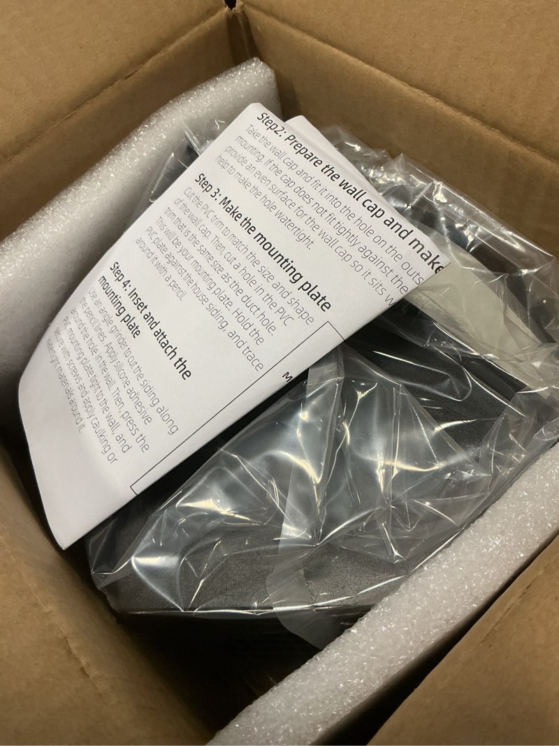 Condition photo showing New/Like New for 6" wall vent with screen & flap,dryer vent cover outside 6 inch vent cover exterior wall vent hood,outdoor dryer exhaust vent cover for kitchen bathroom exhaust fan,range hood,laundry air ventilation 6 inch black