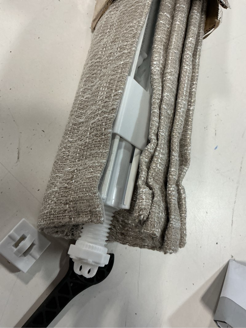 Condition photo showing Good Condition for no tools no drill cordless roman shades for indoor windows 100% blackout, for window size 22" w × 64" h beige beige 22" w × 64" h