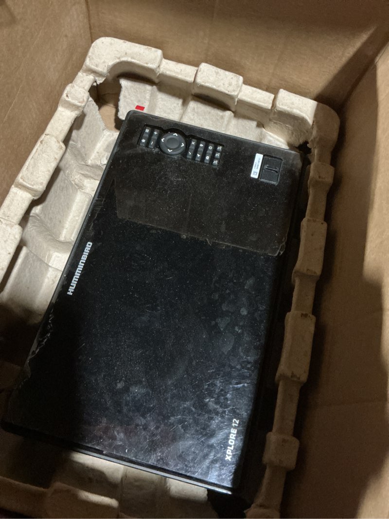 Condition photo showing As Is for Humminbird XPLORE Series GPS Fish Finder MEGA Side Imaging+ & HD Touchscreen Display Transducer Included) 12-Inch Display