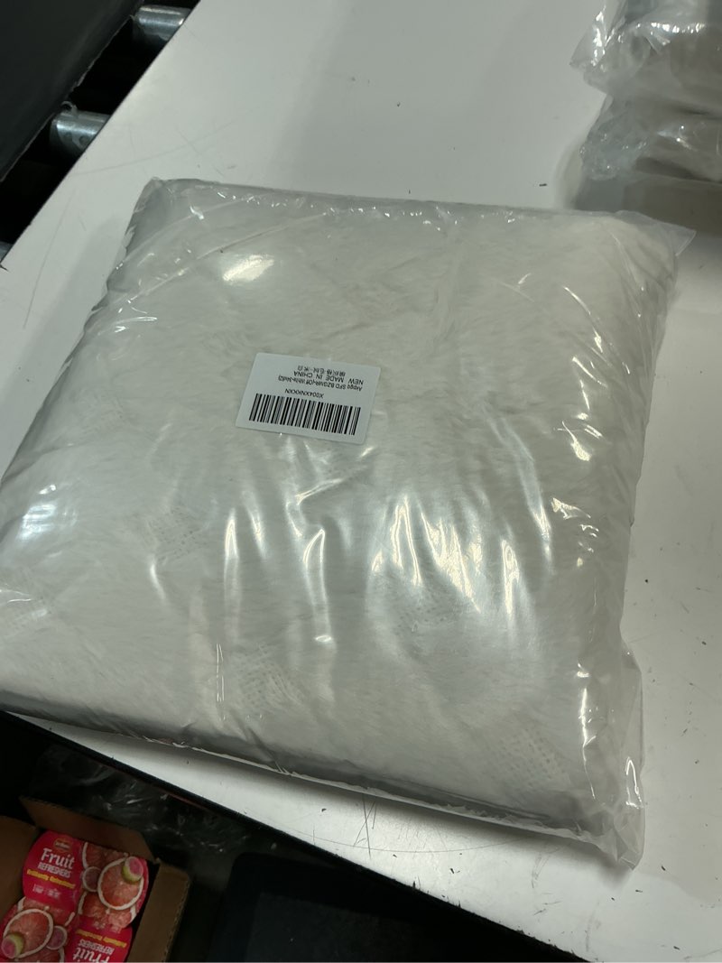 Condition photo showing New/Like New for waterproof dog bed cover non slip couch cover for dogs washable soft faux fur sofa cover couch covers for 3 cushion couch sofa pet friendly (off white, 34x82?1pc?) off white 34x82?1pc?