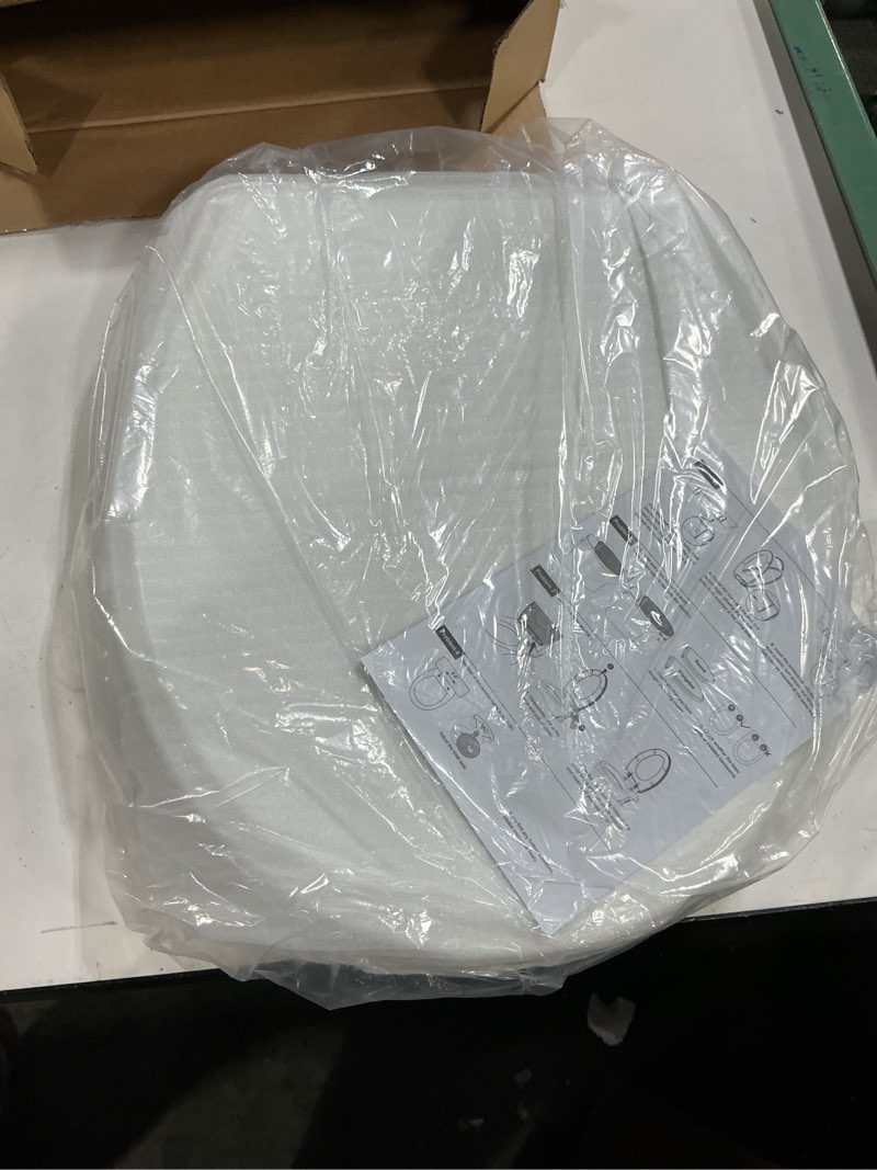 Condition photo showing New/Like New for Hibbent Premium Round Toilet Seat with Cover Quiet Close, One-Click to Quick Release, Easy Installation Non-Slip Seat Bumpers, Slow Close Toilet Seat and Cover, Easy Cleaning-White Color 16.5'' Round
