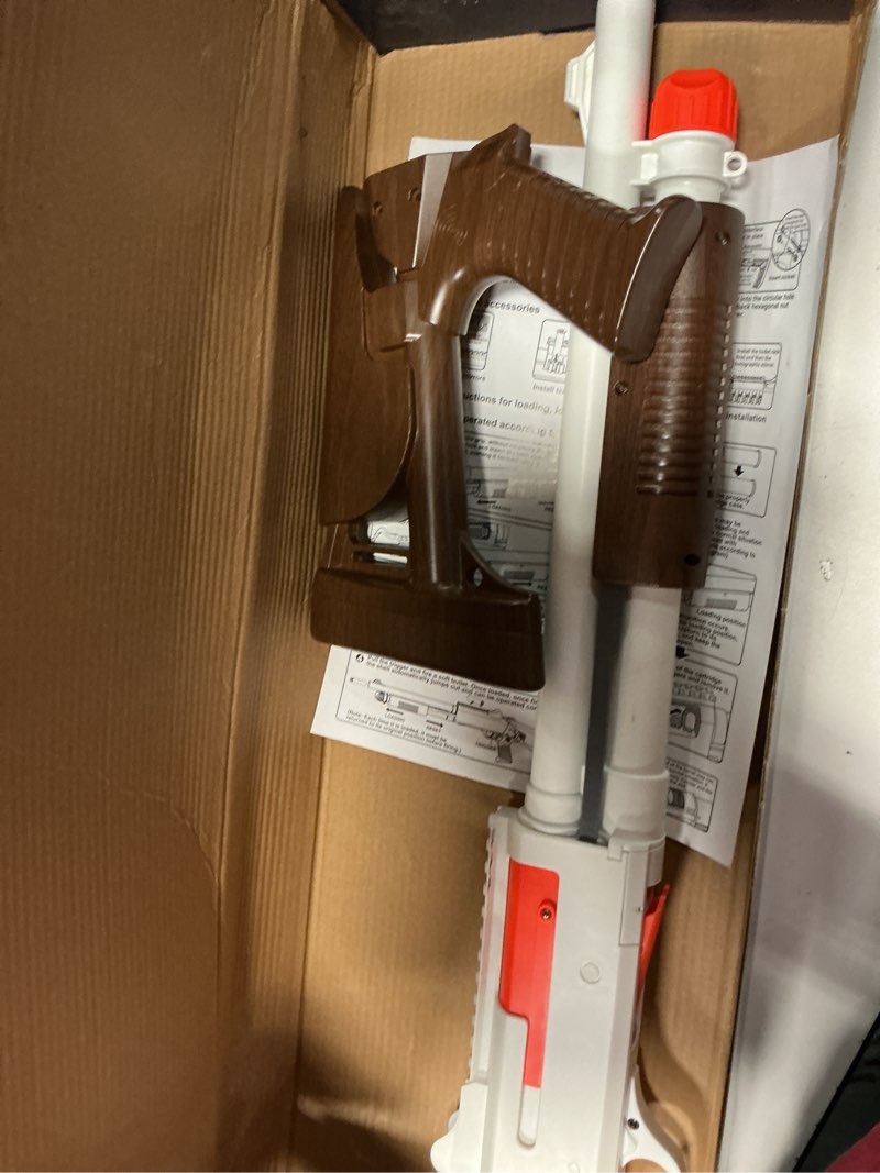 Condition photo showing As Is for toy gun models foam blasters (33-inch) soft bullet shotgun,empty shell ejecting design [with10 shell 40 soft darts] perfect for indoor and outdoor play (brown)