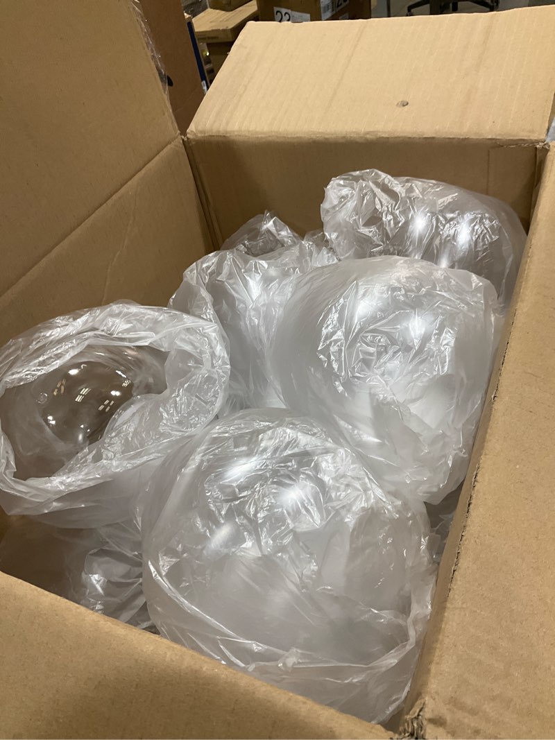 Condition photo showing Good Condition for Batiyeer 12 Pieces 5" Winter Snow Globes Bulk DIY Plastic Clear Fillable Water Globe with Screw Off Cap for Make Your Own Xmas Winter Crafts Gift Home Decoration