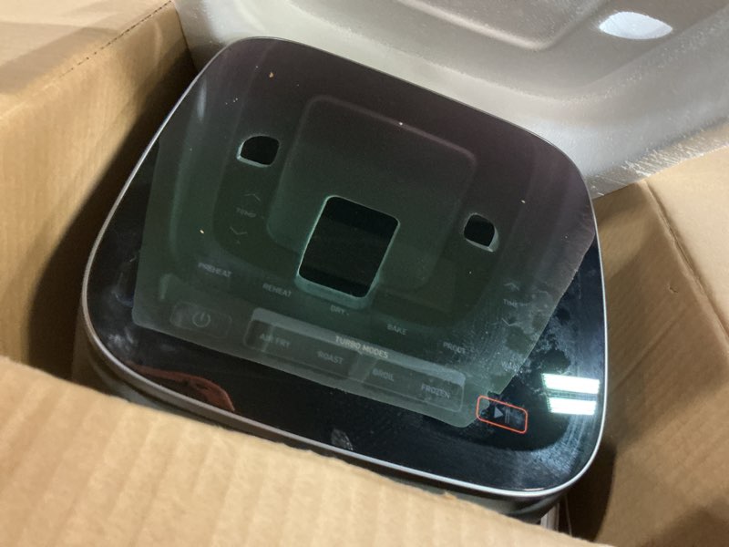 Condition photo showing New/Like New for Cosori 9-in-1 TurboBlaze Air Fryer 6 Qt, Premium Ceramic Coating, 90°–450°F, Precise Heating for Even Results, Air Fry, Roast, Bake, Broil, Dry, Frozen, Proof, Reheat, Keep Warm, 120V, Dark Gray Dark Gray 6QT Air fryer