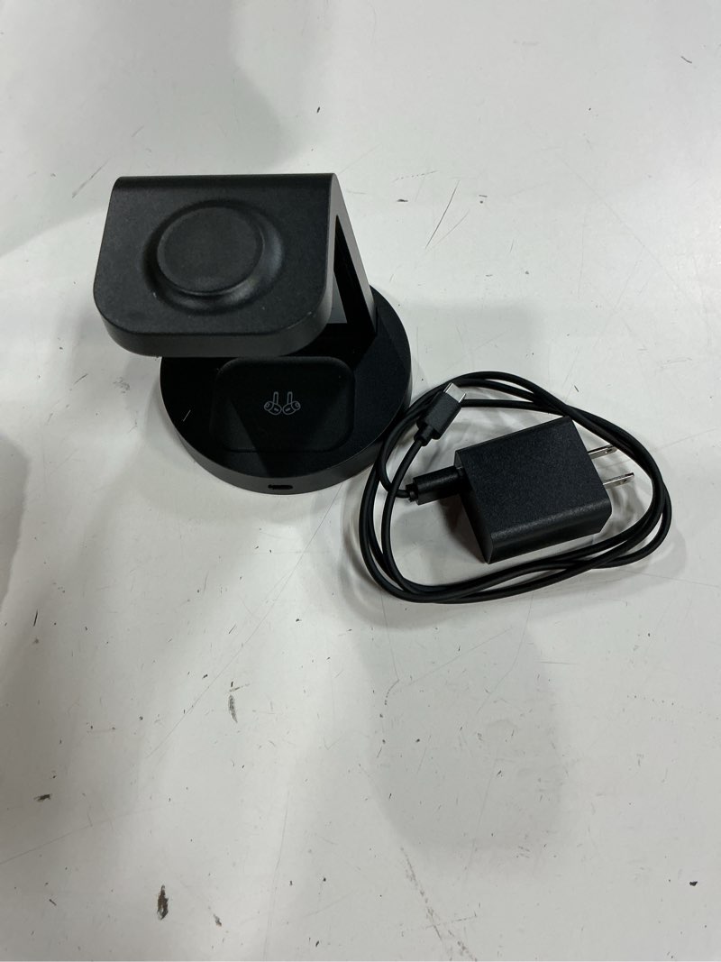 Condition photo showing Good Condition for wireless charger for samsung: 3 in 1 wireless charging station for samsung galaxy watch 8 7 6 5 4 3 pro classic galaxy buds - charger dock stand for s26 s25 s24 ultra s23 s22 s21 note z fold android black