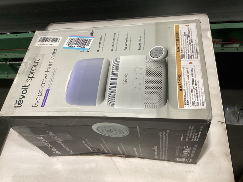 Condition photo showing New/Like New for LEVOIT Evaporative Humidifiers for Bedroom Baby, Dual Air and Water Filters, Separate Sensor, Blue L