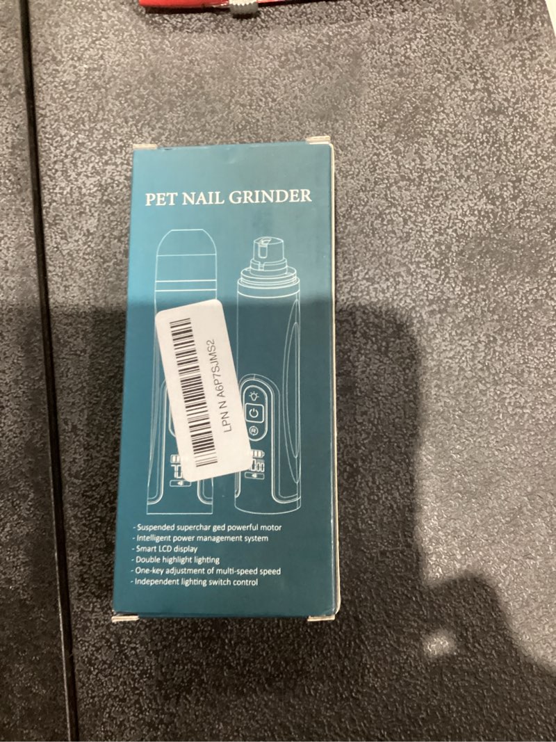 Condition photo showing As Is for 2026 Upgraded Silent Groom Pro Nail Grinder - 3-Speed Powerful Electric Pet Nail Trimmer,Nail Grinder with 2 LED Light,2000mAh USB Rechargeable & 2 Grinding Wheels for Small Medium Large Dogs and Cats 1pc