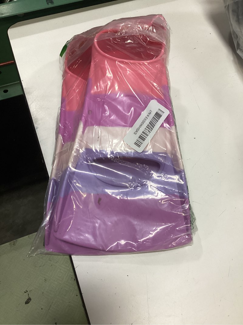 Condition photo showing As Is for gintenco swim fins, kids swim training fins for lap swimming, travel size flippers with mesh bag, silicone swimming fins for kids teens adults women men m(us men 4-5.5/ us women 5.5-7) ch09