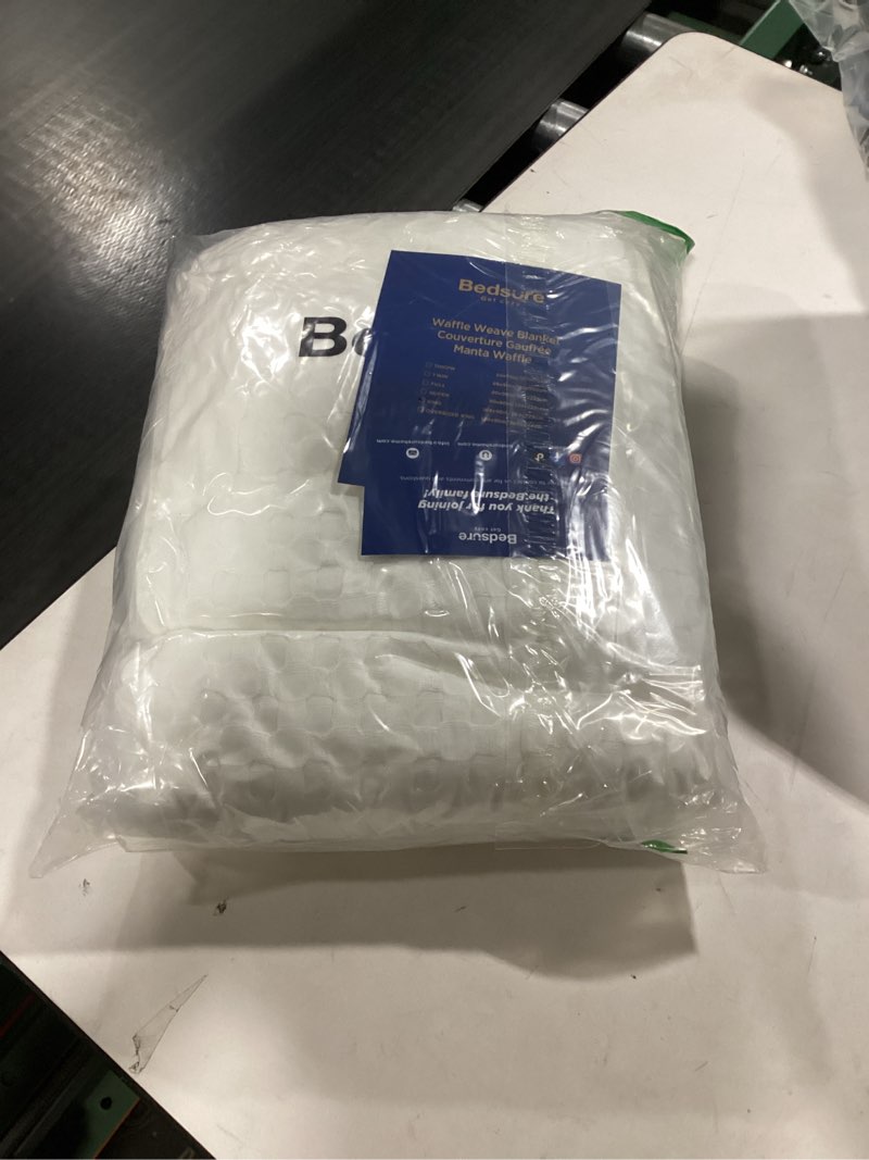 Bedsure Cooling Cotton Waffle King Size Blanket - Lightweight Breathable Summer Blanket of Rayon Der
