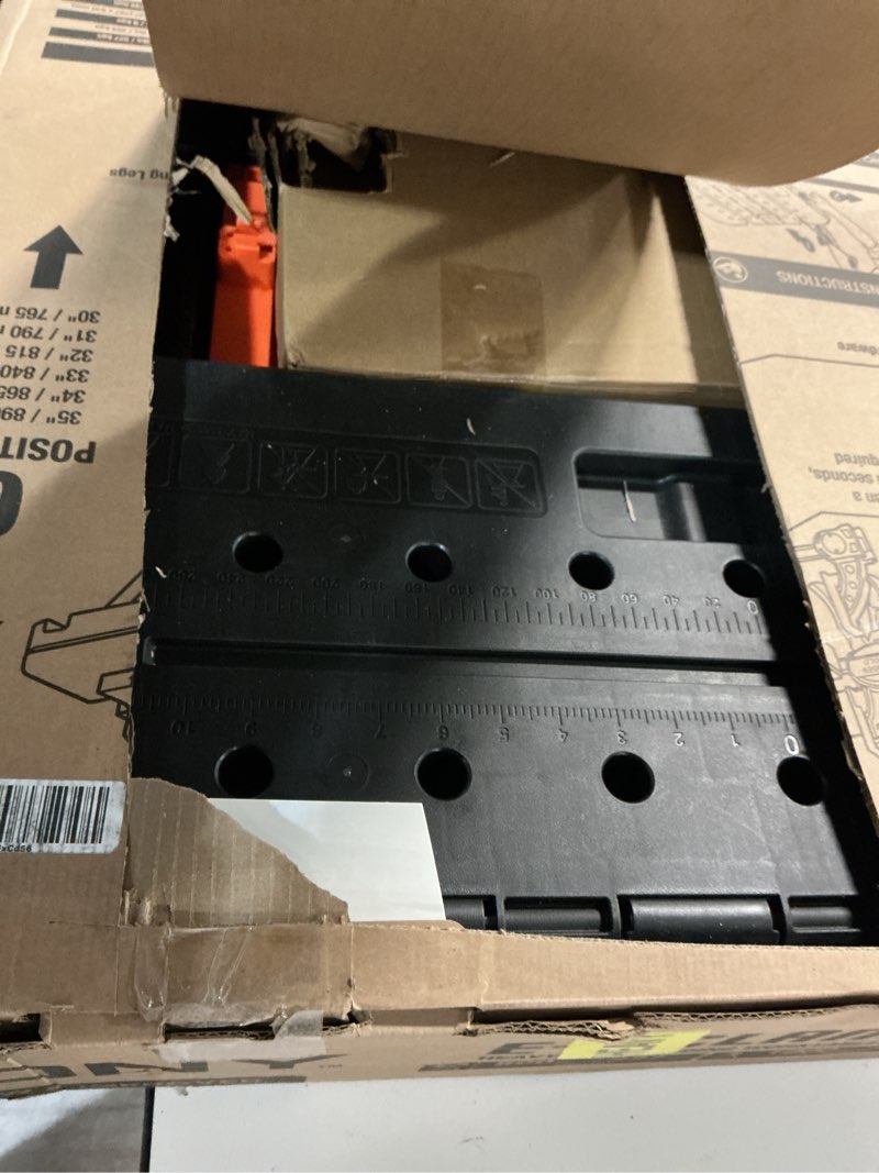 Condition photo showing Good Condition for Pony Portable Folding Work Table, 2-in-1 as Sawhorse & Workbench, 31” W×25” D×25”-35”H, Large Load Capacity with 4pcs Clamps, 4pcs Bench Dogs