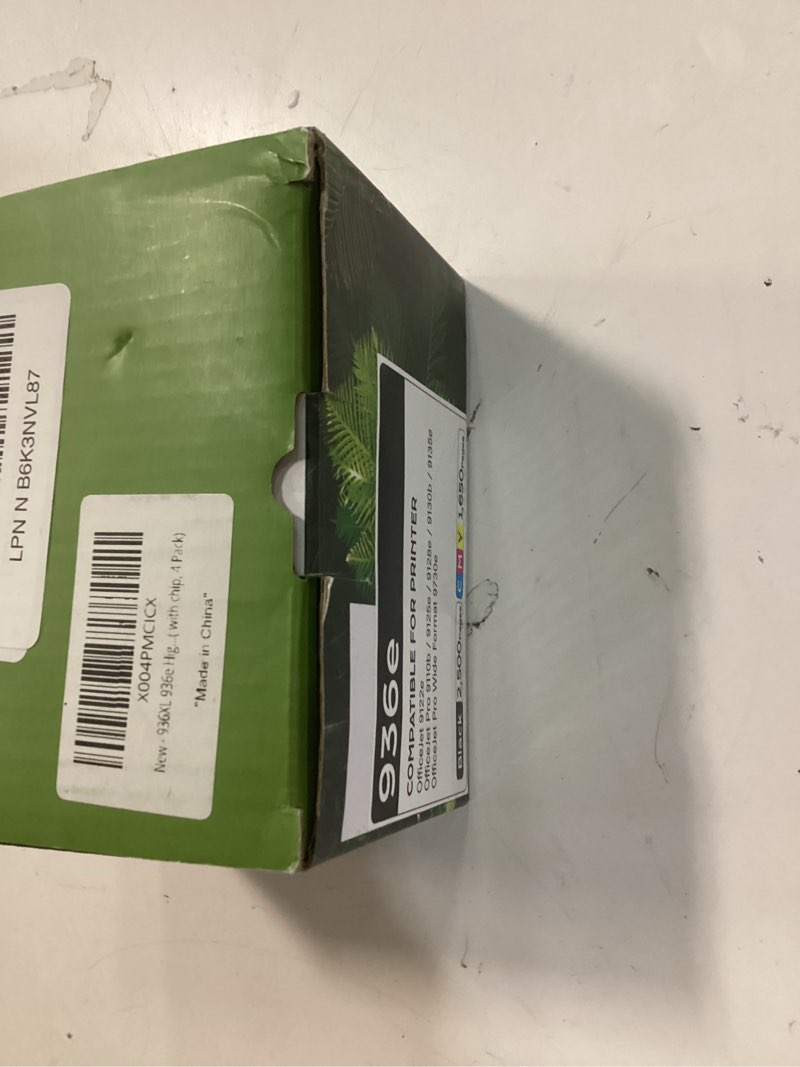 Condition photo showing New/Like New for 936xl 936e high yield ink cartridge compatible for officejet 9120 9122e officejet pro 9110 9110b 9120 9125e 9128e 9130 9130b 9135e officejet pro wide format 9730e printers (with chip, 4pk)