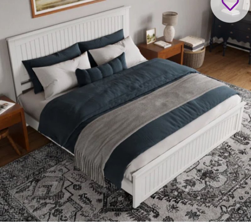 Francoise Solid Wood Low Profile Platform Bed with Matching Footboard king 