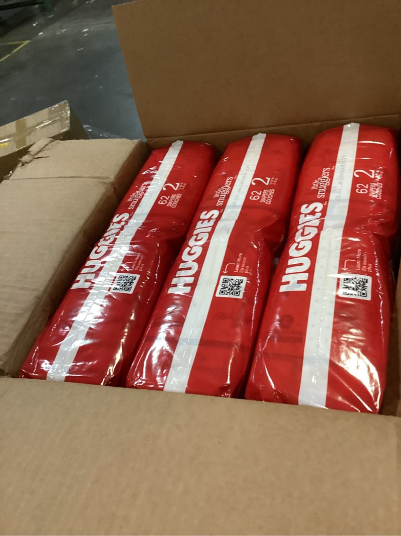 Condition photo showing New/Like New for Huggies Little Snugglers Diapers - Size 2 - 186ct