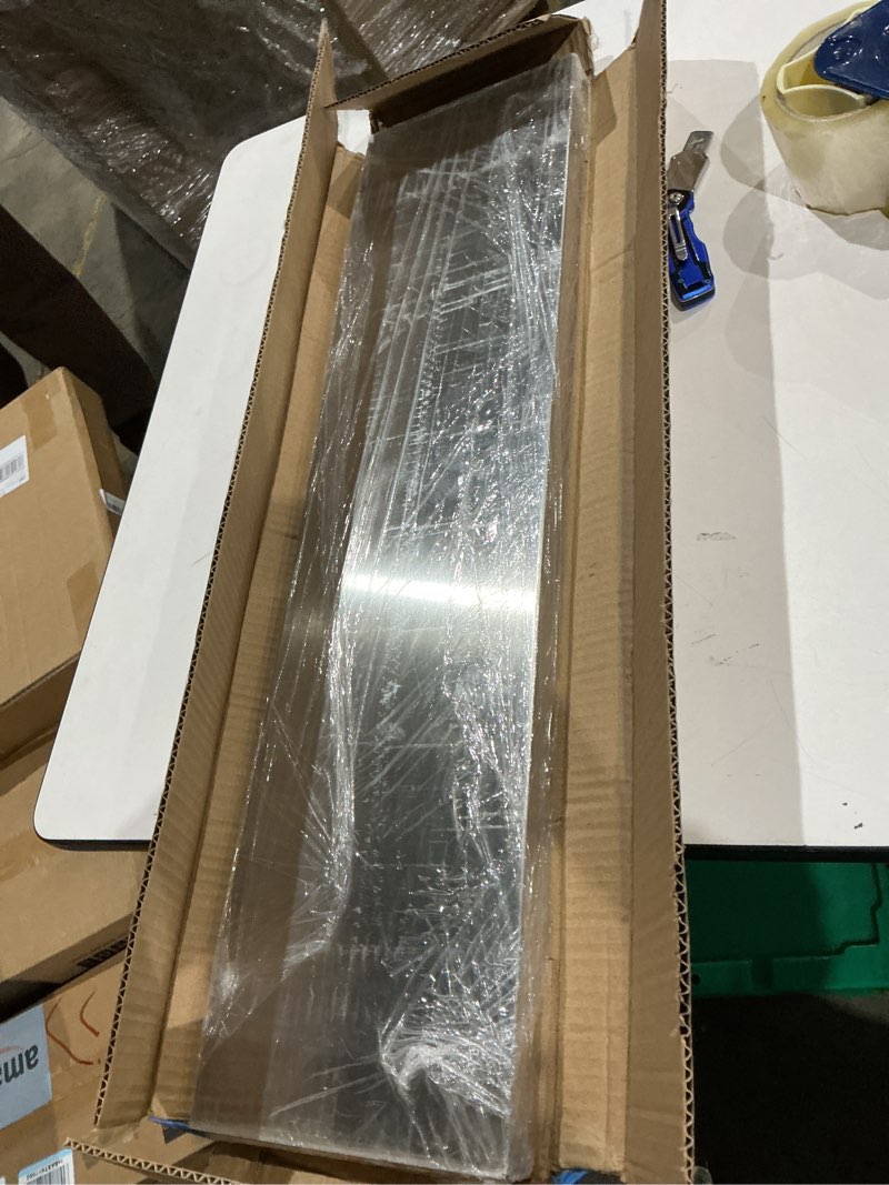 Condition photo showing Good Condition for 31.5" x 8" x 6.7" range hood chimney extension fit for sndoas gd24 gd17 (assembly required), stainless steel range hood extension duct cover (upper piece) silver
