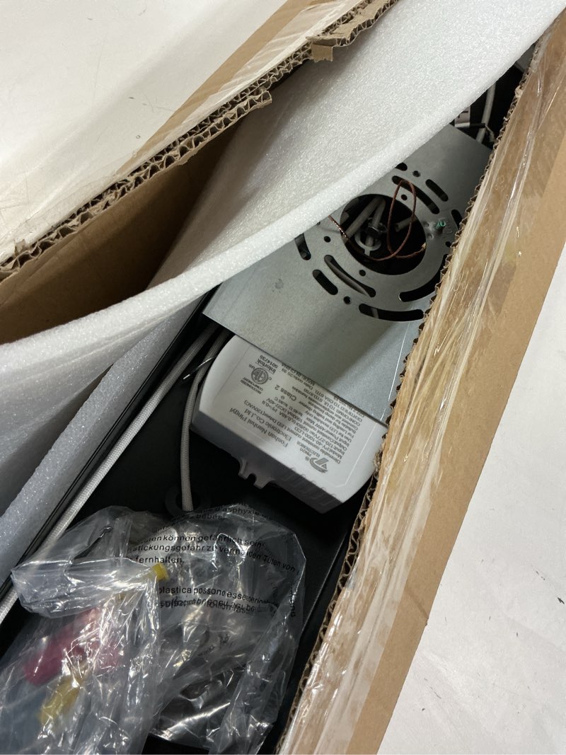 Condition photo showing Good Condition for 360° Rotate LED Bathroom Vanity Light Fixtures, 2100LM Acrylic Matte Black Vanity Lights for Bathroom, Modern Wall Lighting Fixtures Over Mirror Kitchen Living Room Hallway (Natural White Light 5000K) Matte Black - Non-dimmable 5-Light, 34-Inch, 5000K