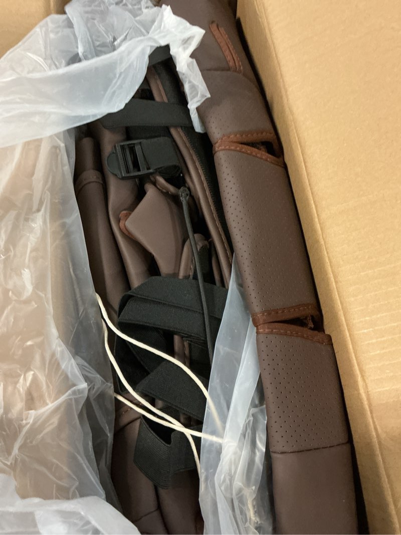 Condition photo showing As Is for DrCarNow for Toyota Tacoma Seat Covers 2016-2022 2023,Fit for Tacoma Seat Cover Crew Cab/Double Cab Brown Tacoma Seat Cover Waterproof Leather Accessories(Not Fit 2023 July Later New Model)