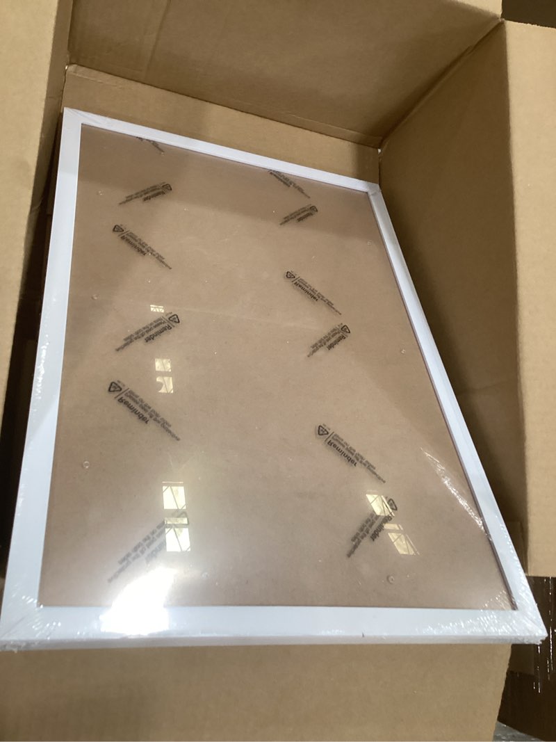 Condition photo showing New/Like New for white picture frame, 12x18 picture frame for photo poster canvas certificate document display horizontally or vertically high transparent wall gallery(size 12 x 18 inches) white 12x18