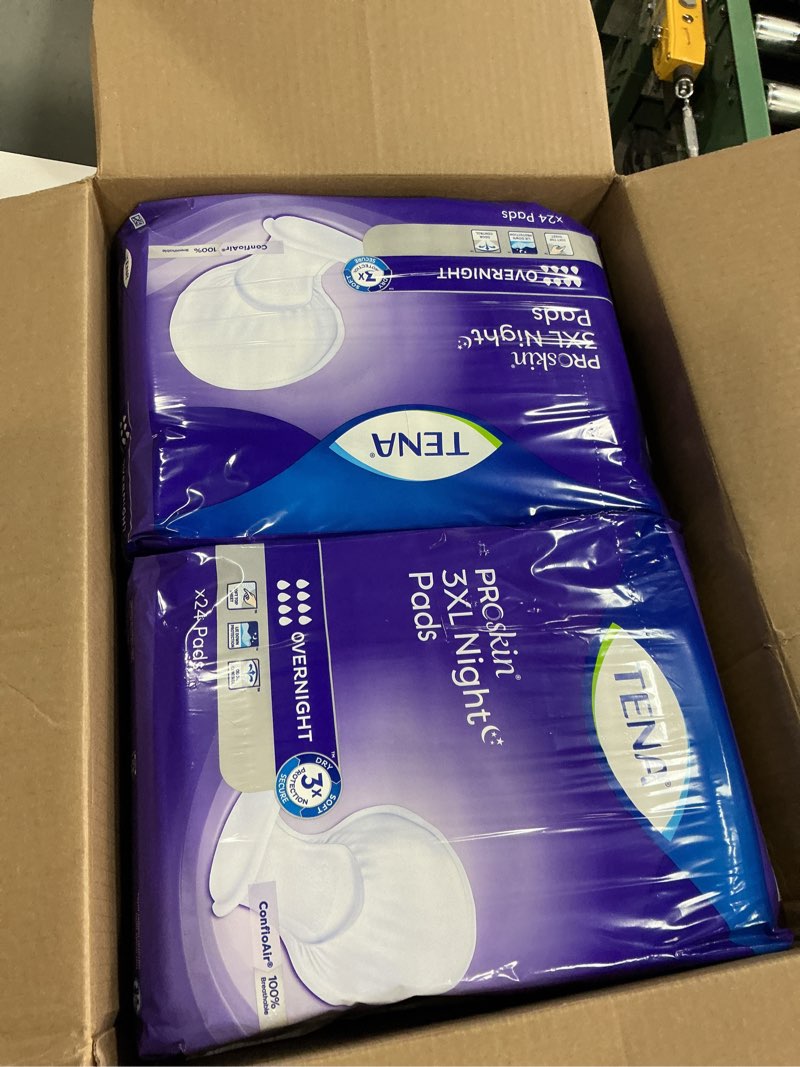 Condition photo showing New/Like New for TENA ProSkin 3XL Overnight Incontinence Pads for Women and Men, 48 Count XXXL XXXL