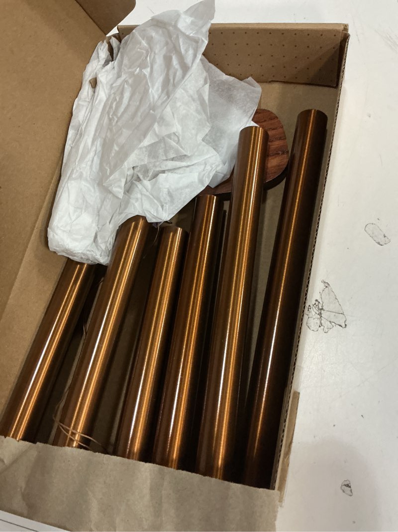 Condition photo showing As Is for Woodstock Wind Chimes for Outside, Garden, Patio, Porch and Outdoor Decor (32") Pachelbel Canon Chime Bronze Wind Chime Gifts (PCCB)