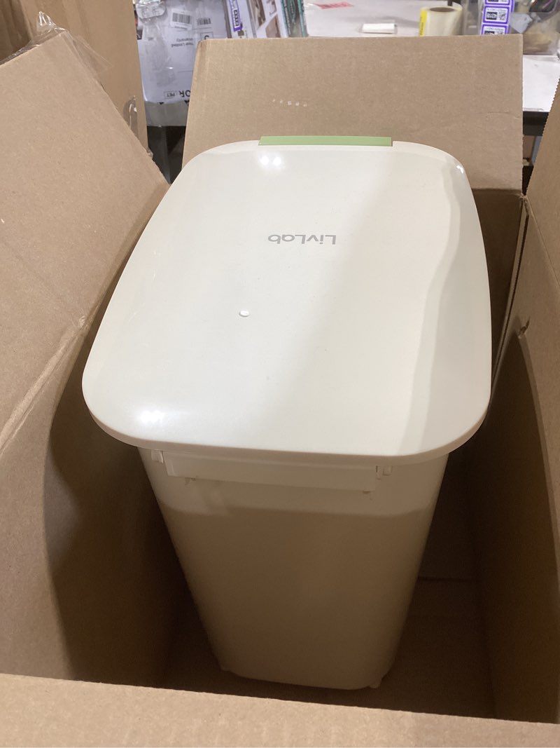 Condition photo showing Good Condition for livlab mker rice dispenser 40-50lbs - airtight food rice storage container with lids,cereal flour storage container,with measuring spoon and wheels, large flour bin rice organizer bucket (20l)