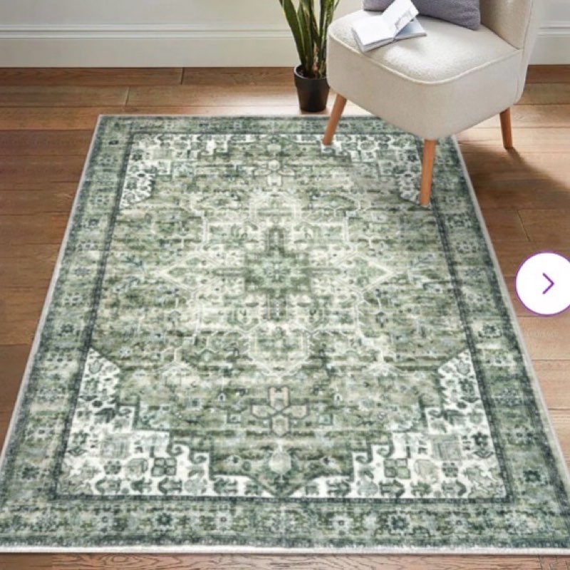 washable non-slip traditional rug for entryway, hallway, bathroom, and kitchen