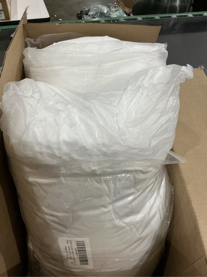Condition photo showing As Is for 24 x 24 outdoor pillow inserts pack of 2 water resistant patio furniture pillows decorative porch couch pillows premium square sofa pillow, white 24 x 24 inch(pack of 2)