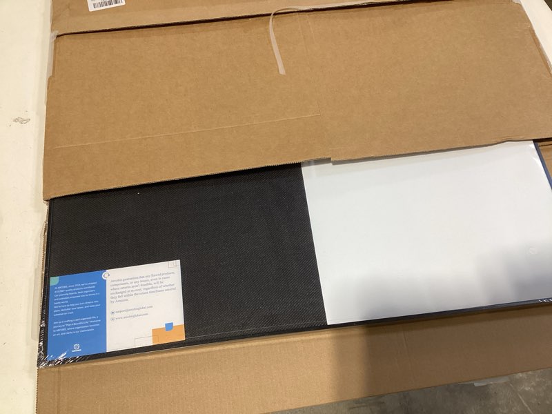 Condition photo showing Good Condition for arcobis cork board white board combo, 24"x18" linen bulletin board whiteboard for wall, double-sided magnetic dry erase corkboard for home, office, school, black black 24"x18"