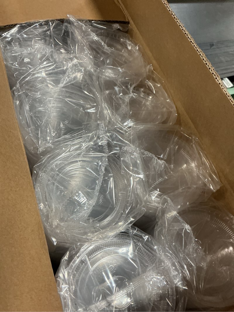 Condition photo showing Good Condition for clear pet plastic flat lids with straw slot [1000-pack] for 12, 16, 20, 24 oz. fits ultra clear plas