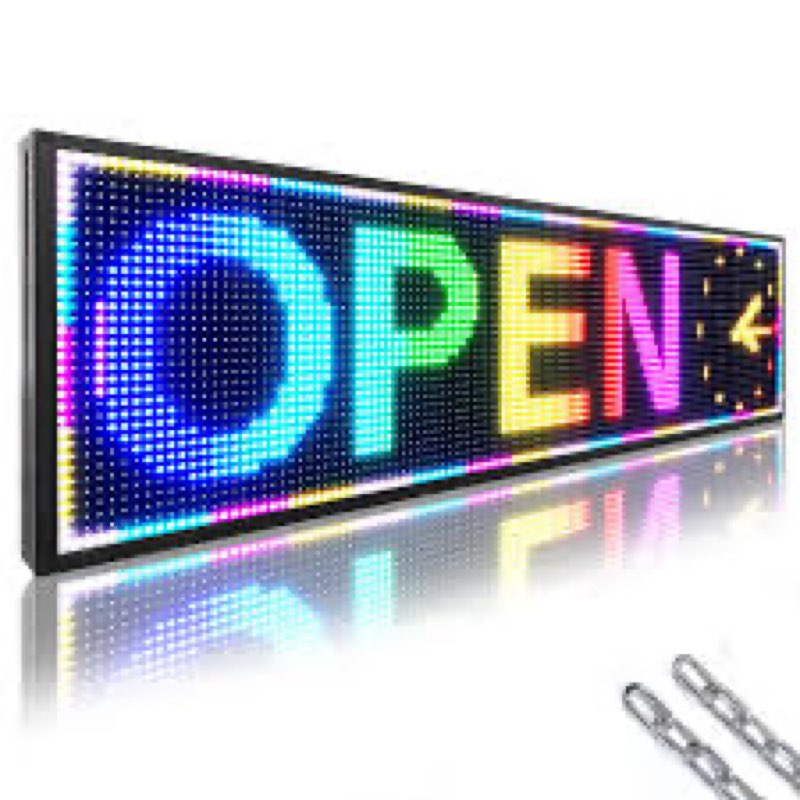 HS Programmable Scrolling Led Sign, Outdoor Digital Display Messsage Board, Full Color High Brightne