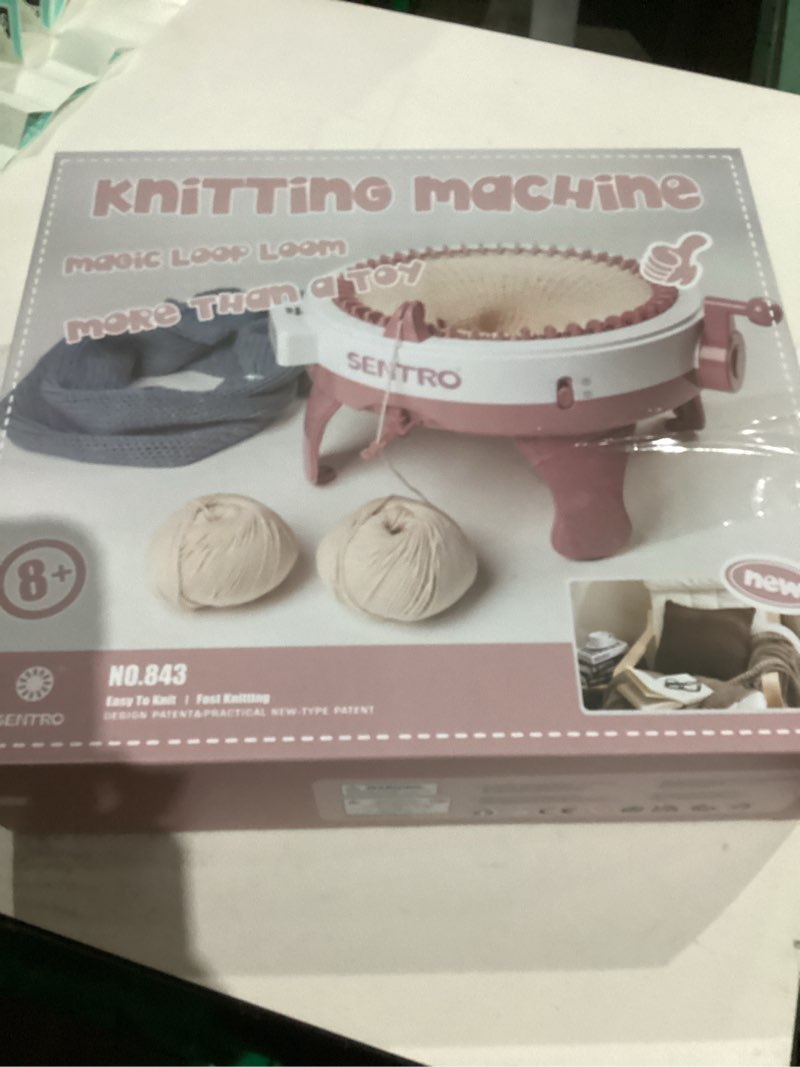 Condition photo showing New/Like New for Sentro Knitting Machine, 48 Needles Smart Knitting Crochet Machine with Row Counter for Adults and Beginners, Automatic Circular Weaving Spinning Knitting Loom Machine Kit for Hat,Socks,Scarves,Gloves