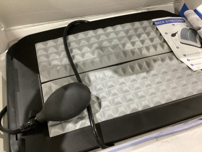 Condition photo showing Good Condition for Back Stretcher for Lower Back Pain Relief, Adjustable Lumbar Traction Device, Ergonomic Spine Board with Acupressure Points, Back Massager for Spinal Decompression and Scoliosis Grey