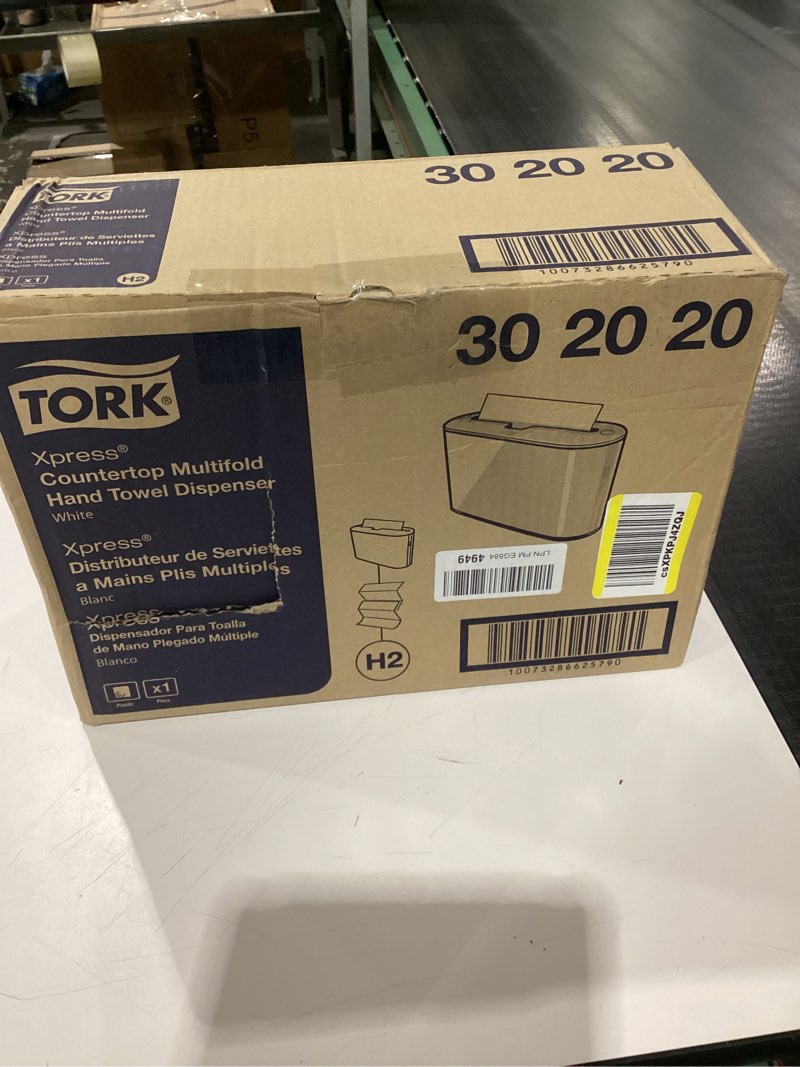 Condition photo showing New/Like New for Tork Xpress Countertop Multifold Hand Towel Dispenser White